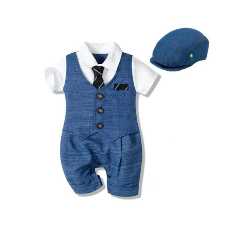 Newborn Boys Romper with Hat 3-24M